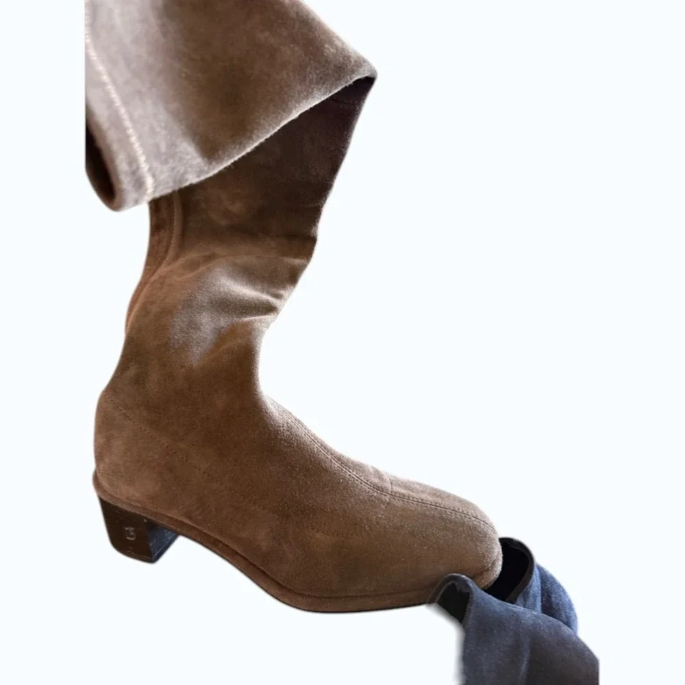 Dear Frances Stretch Suede‎ OTK Boot Brown EU 36 | Italian Made | Vero Cuoio